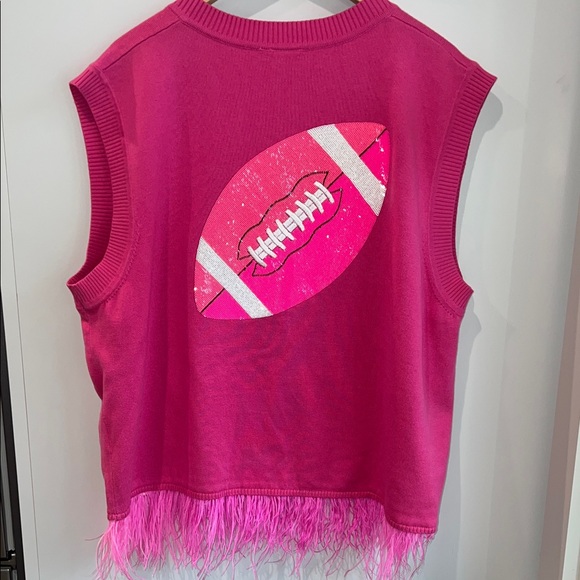 'Queen of Sports' Feather Sweater Tank - Picture 5 of 5